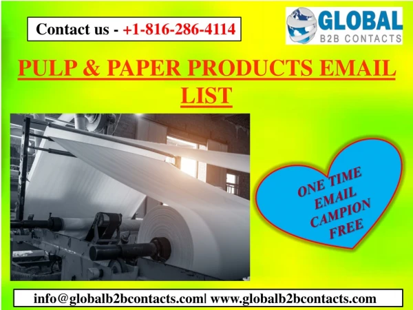 PULP AND PAPER PRODUCTS EMAIL LIST