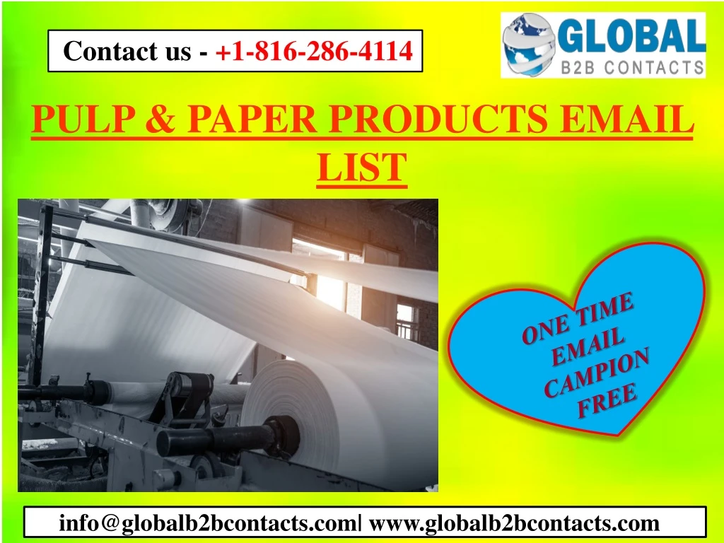 pulp paper products email list