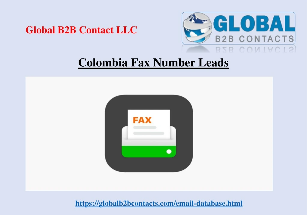 colombia fax number leads