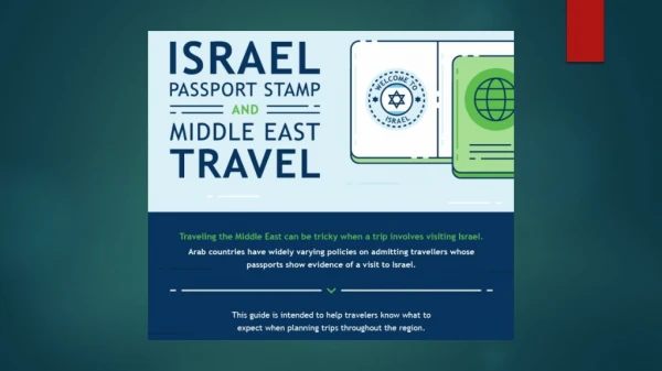 Israel Passport Stamp Middle East Travel