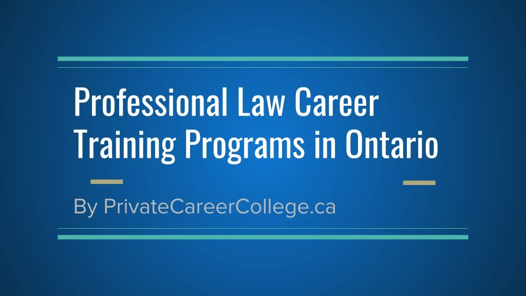 professional law career training programs