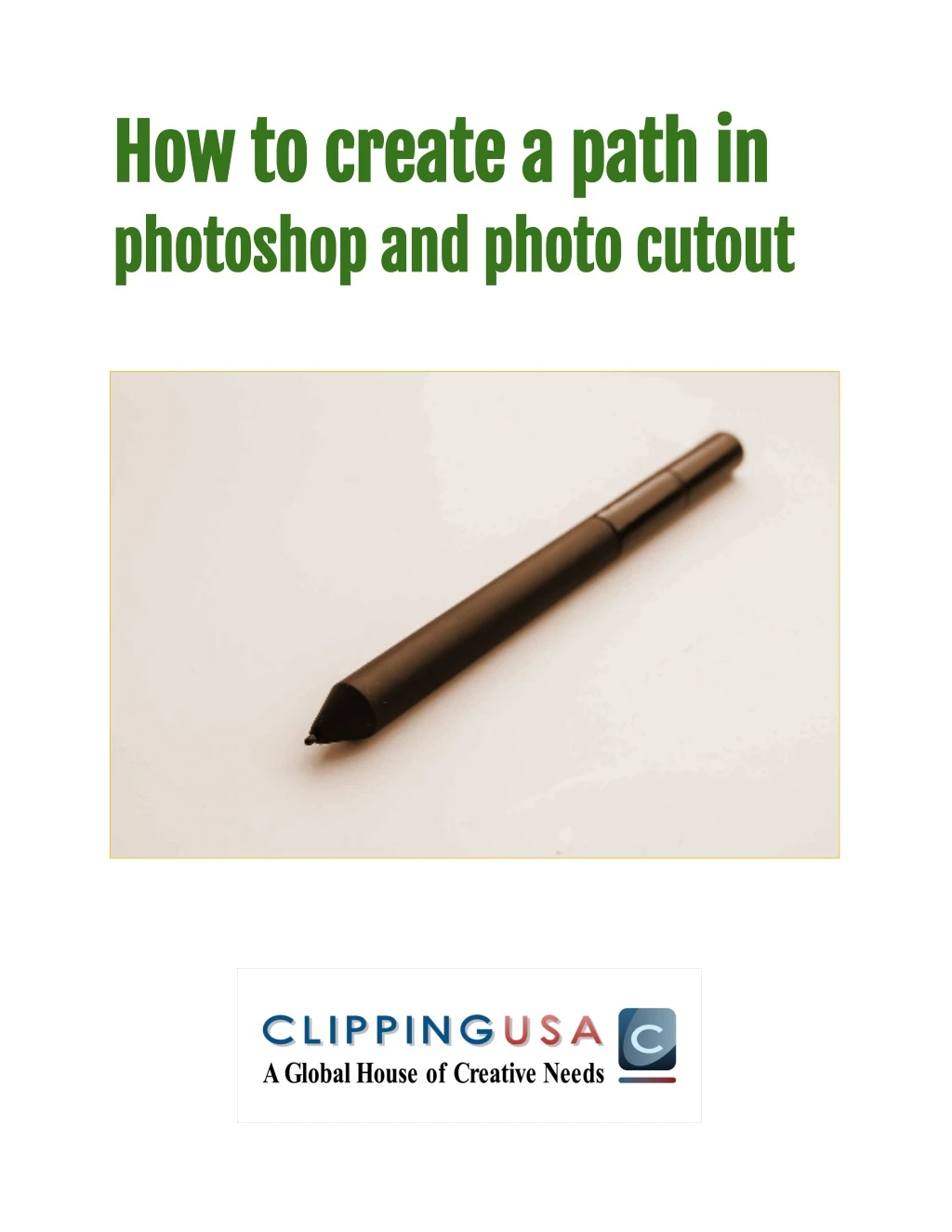 how to create a path in photoshop and photo cutout