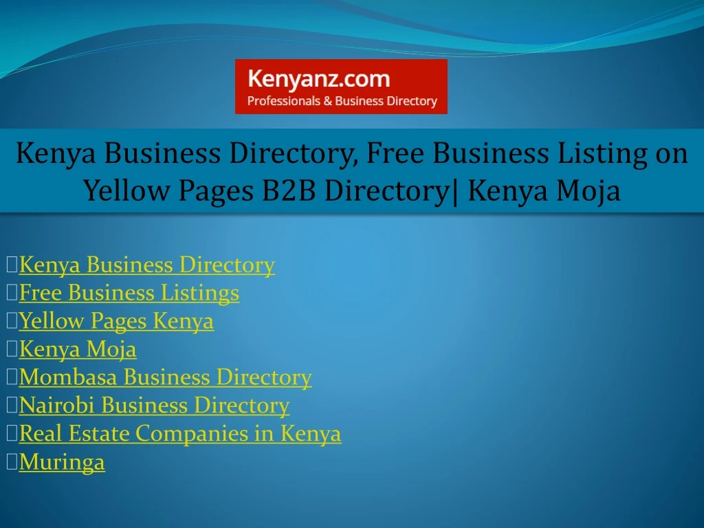 kenya business directory free business listing