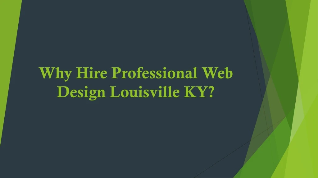 why hire professional web d esign l ouisville ky