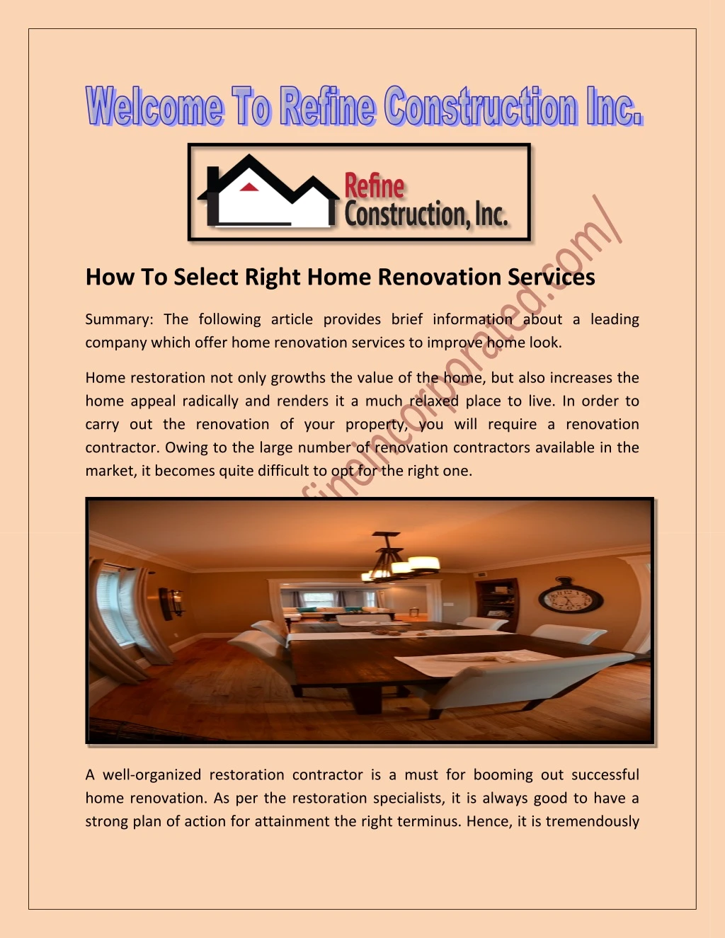 how to select right home renovation services