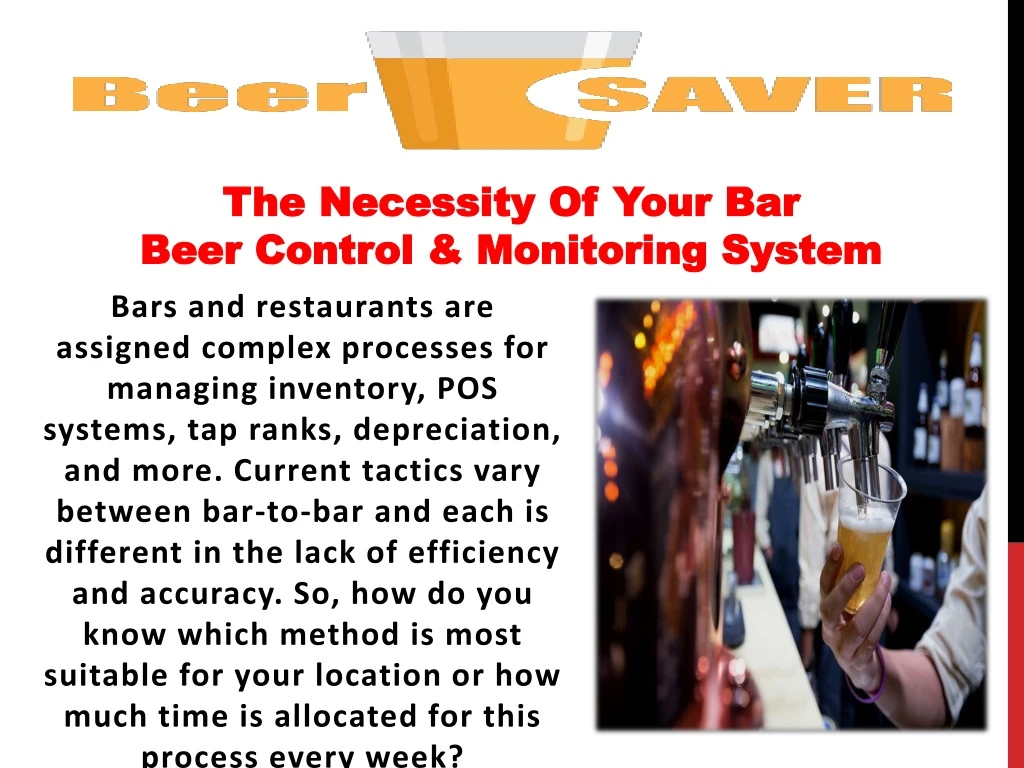 the necessity of your bar beer control monitoring