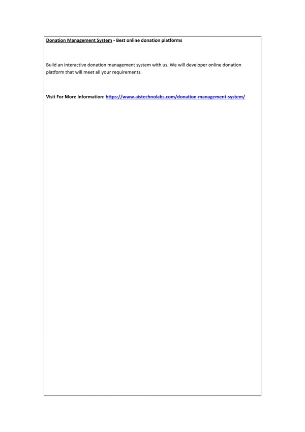 donation management system best online donation