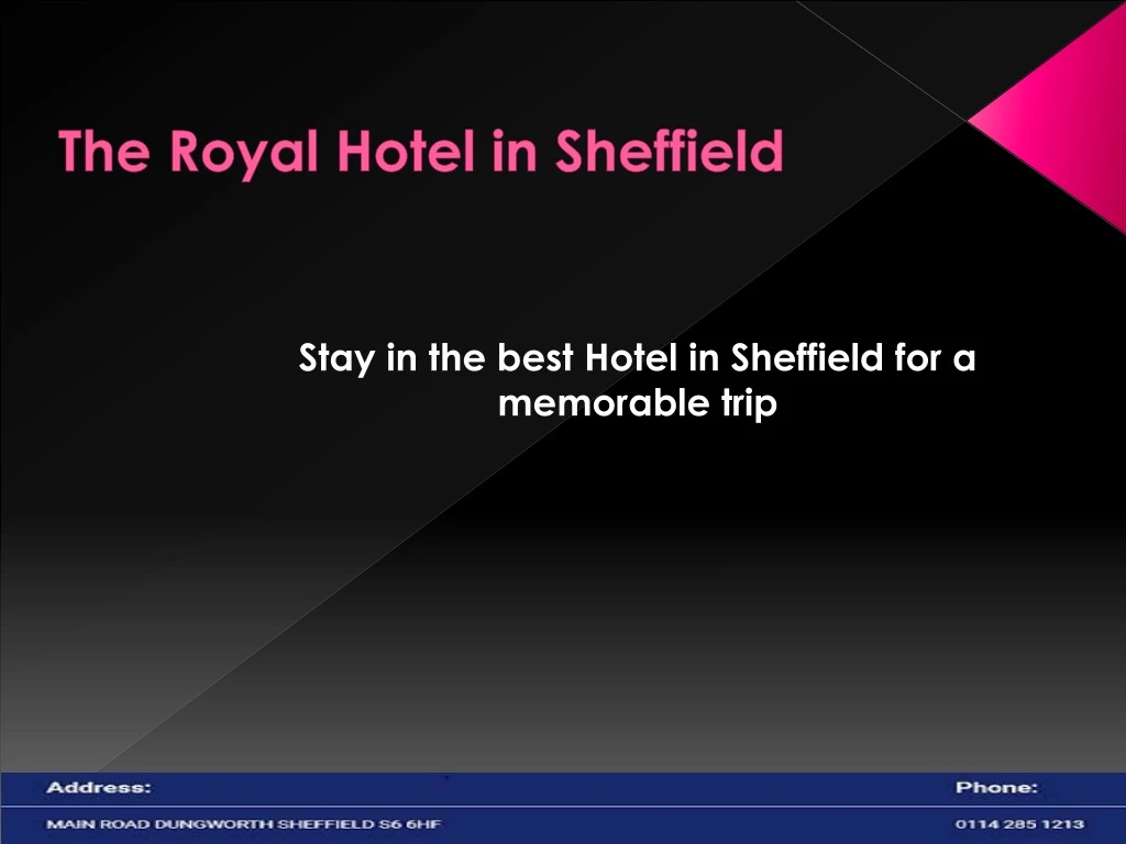 the royal hotel in sheffield