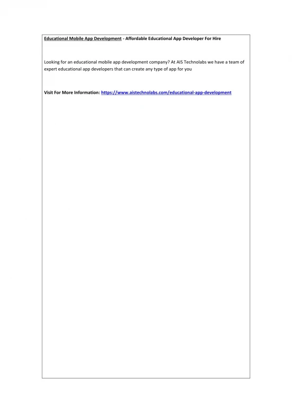educational mobile app development affordable