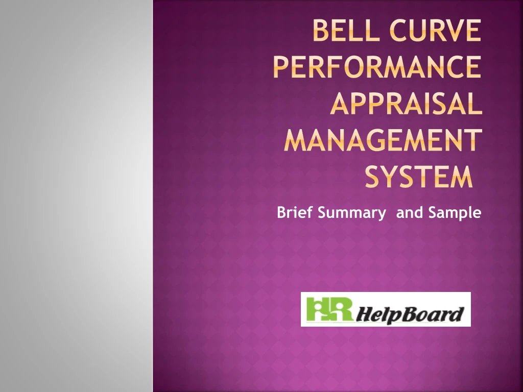 bell curve performance appraisal management system