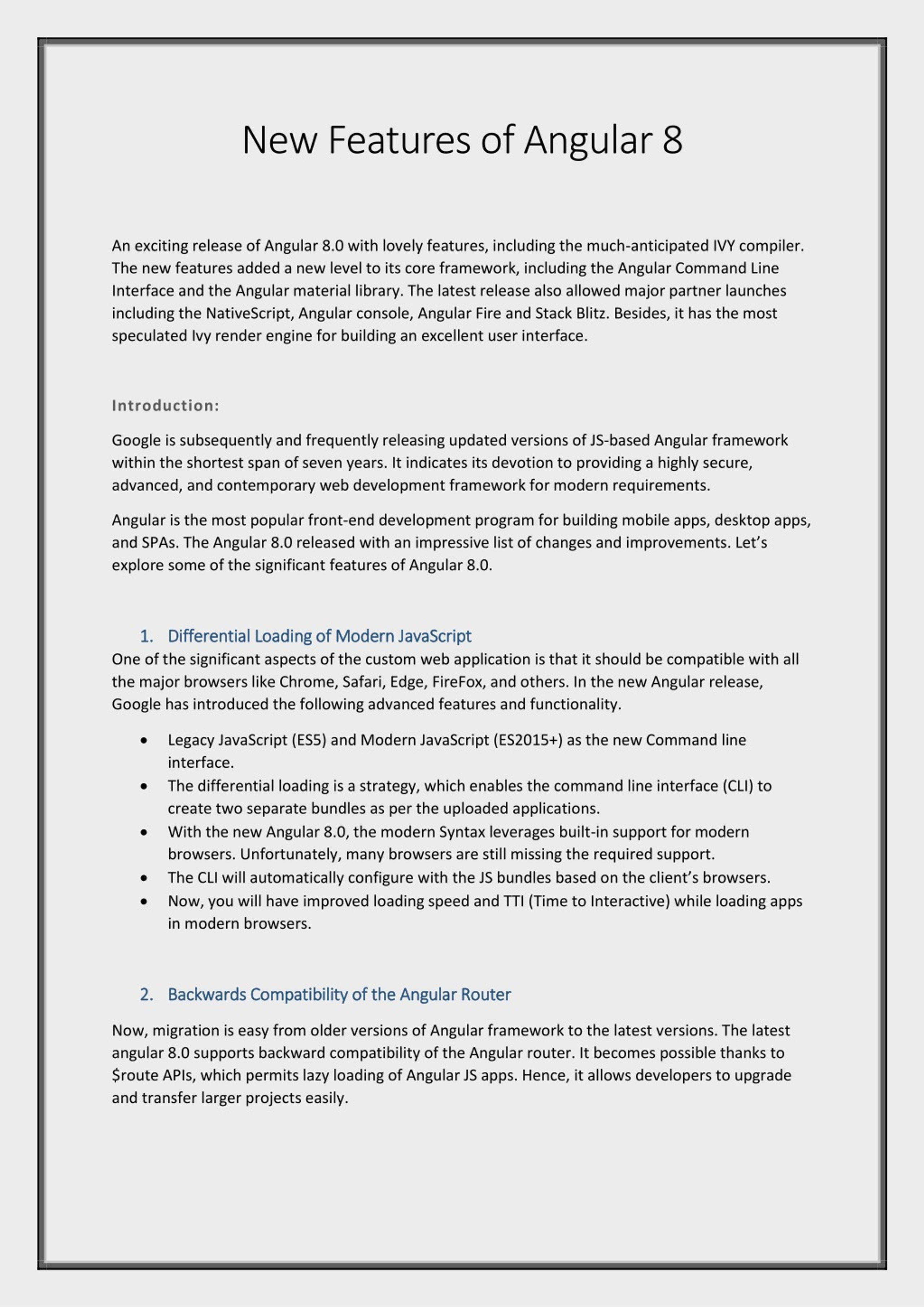 PPT - New Features of Angular 8 PowerPoint Presentation, free download ...