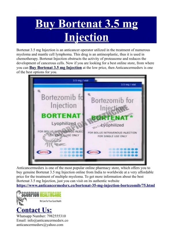 Buy Bortenat 3.5 mg Injection