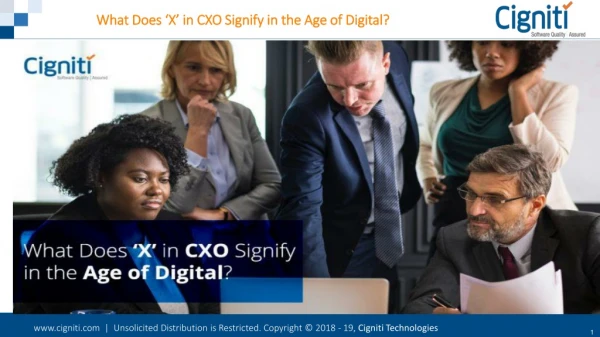What Does ‘X’ in CXO Signify in the Age of Digital?