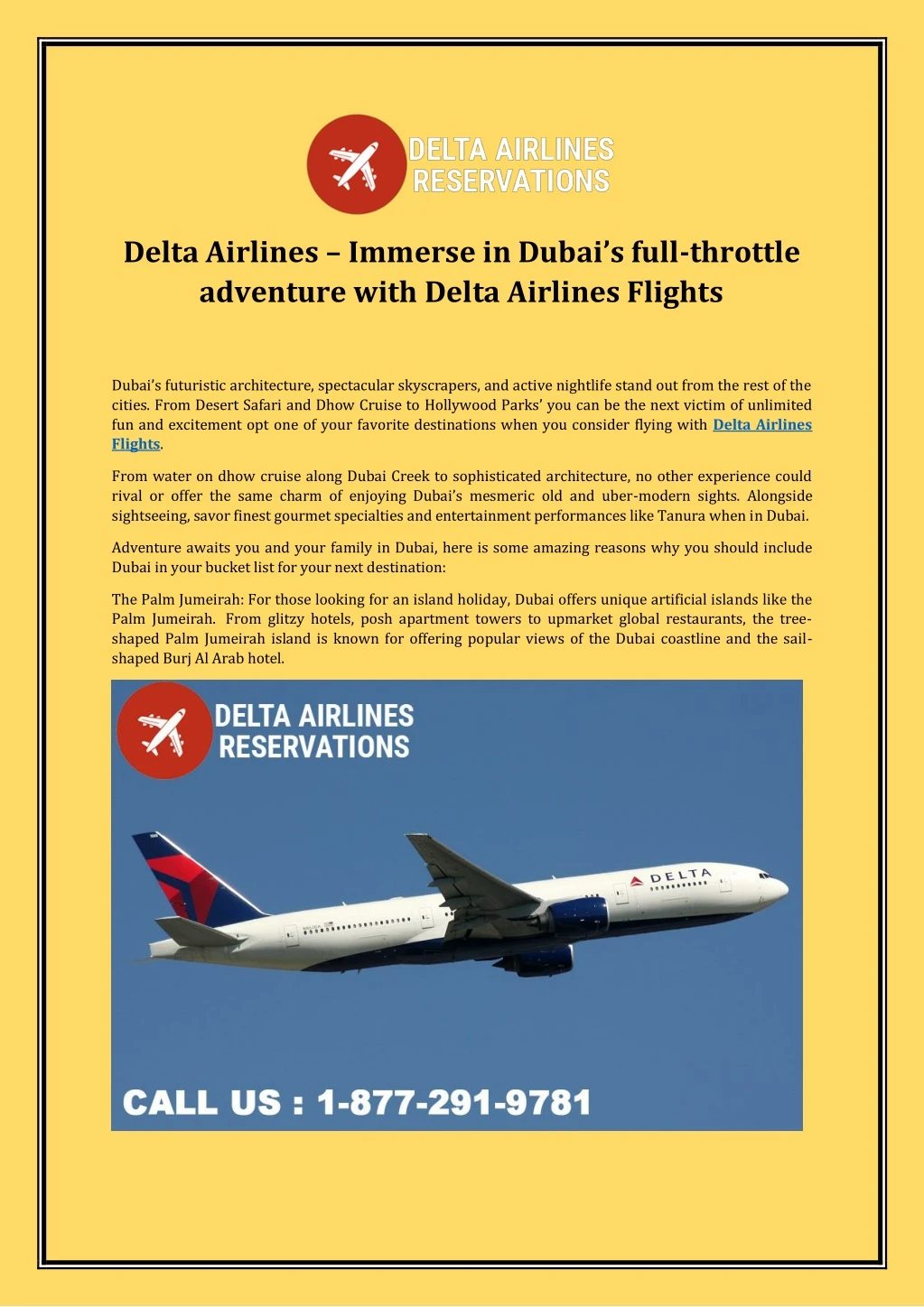 delta airlines immerse in dubai s full throttle