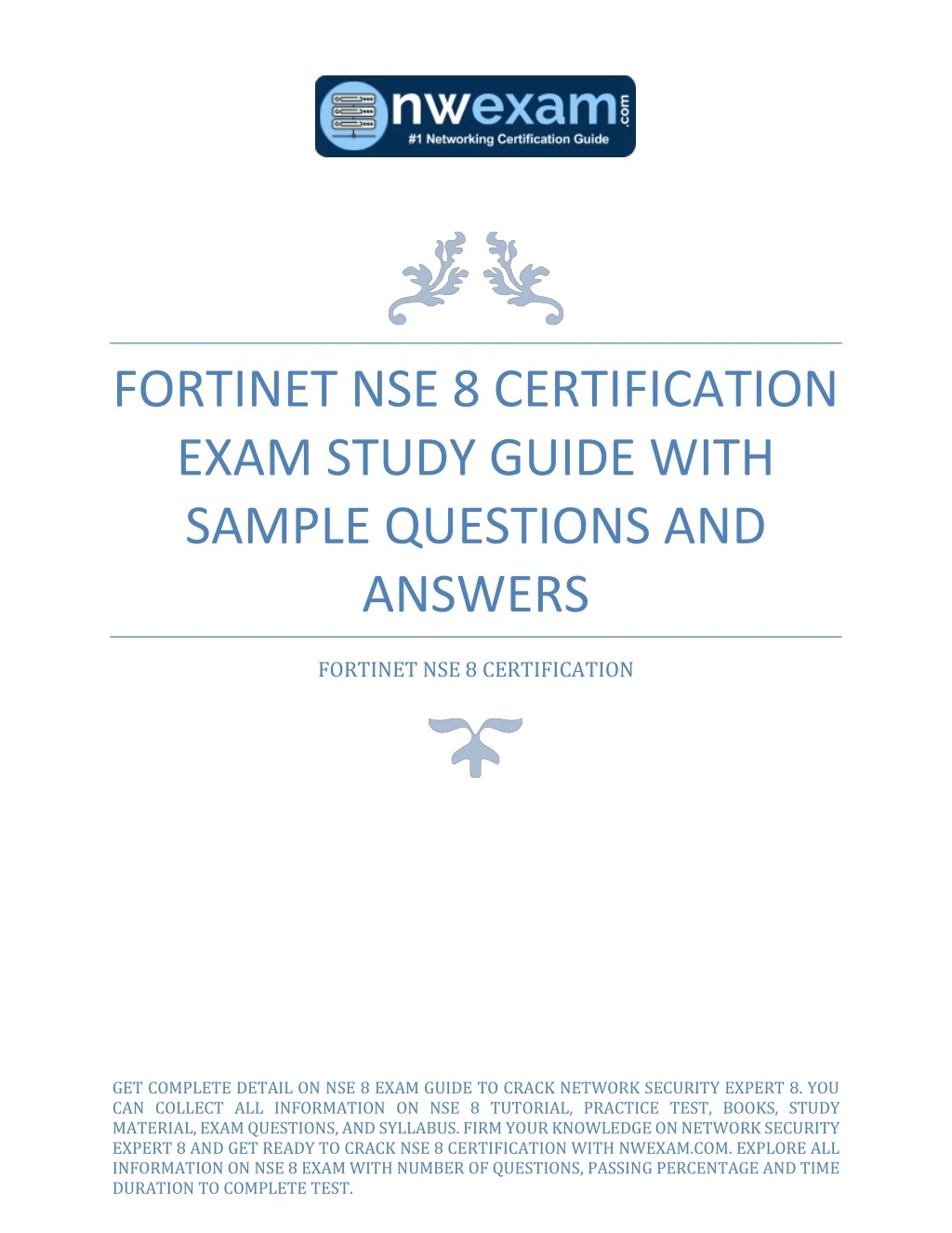 fortinet nse 8 certification exam study guide