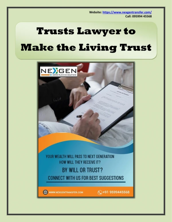 Trusts Lawyer to Make the Living Trust