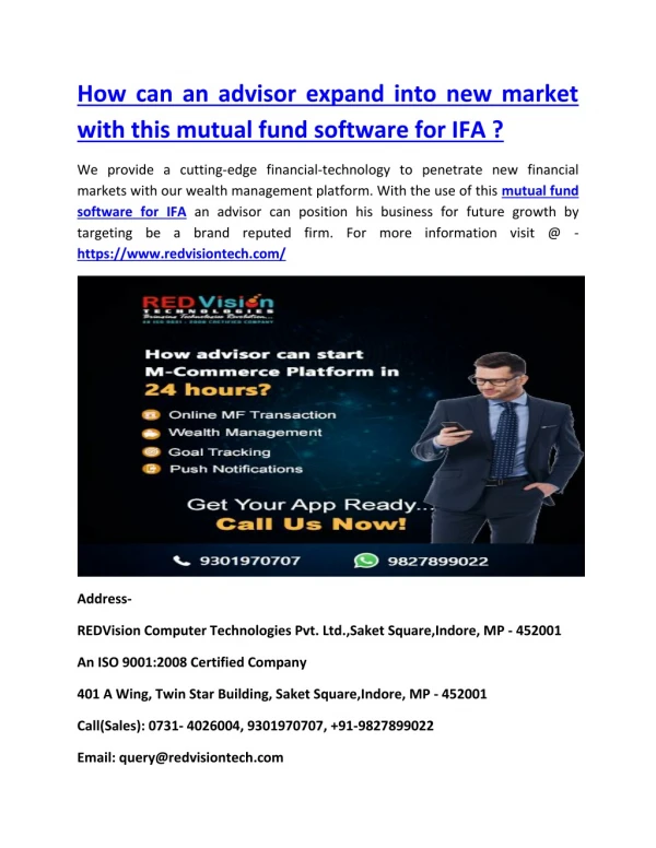 how can an advisor expand into new market with