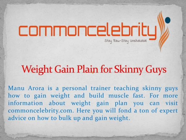 Weight Gain Plain for Skinny Guys