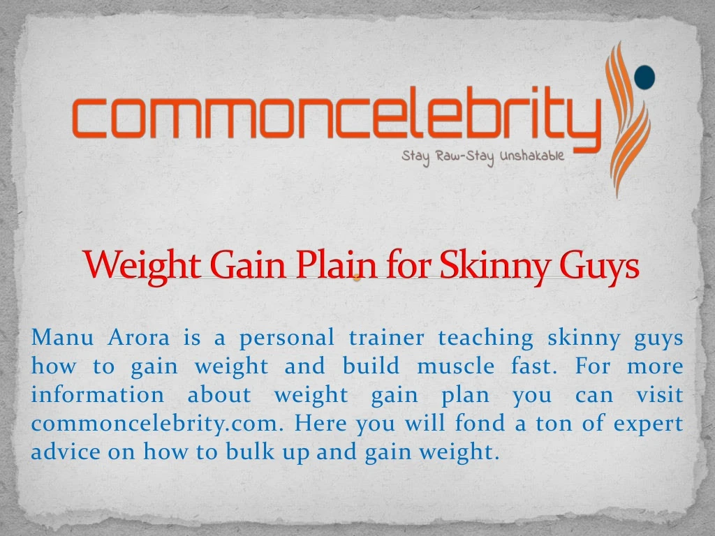 weight gain plain for skinny guys