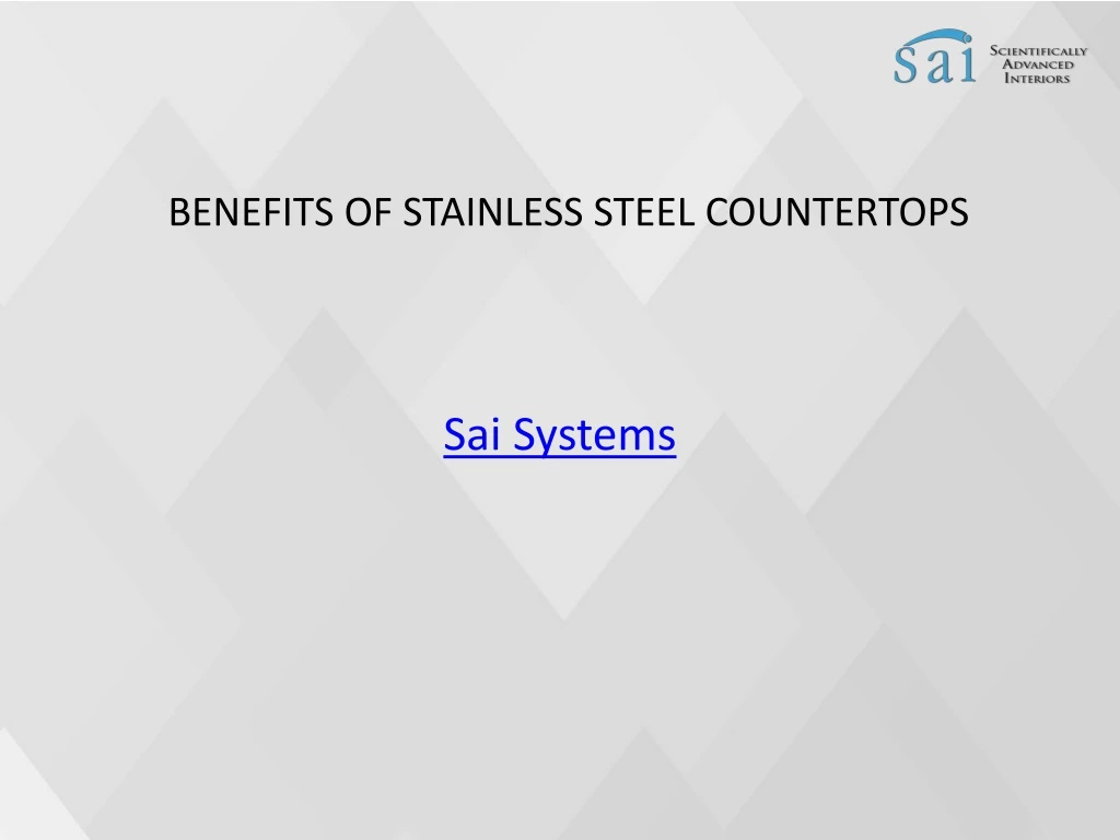 benefits of stainless steel countertops