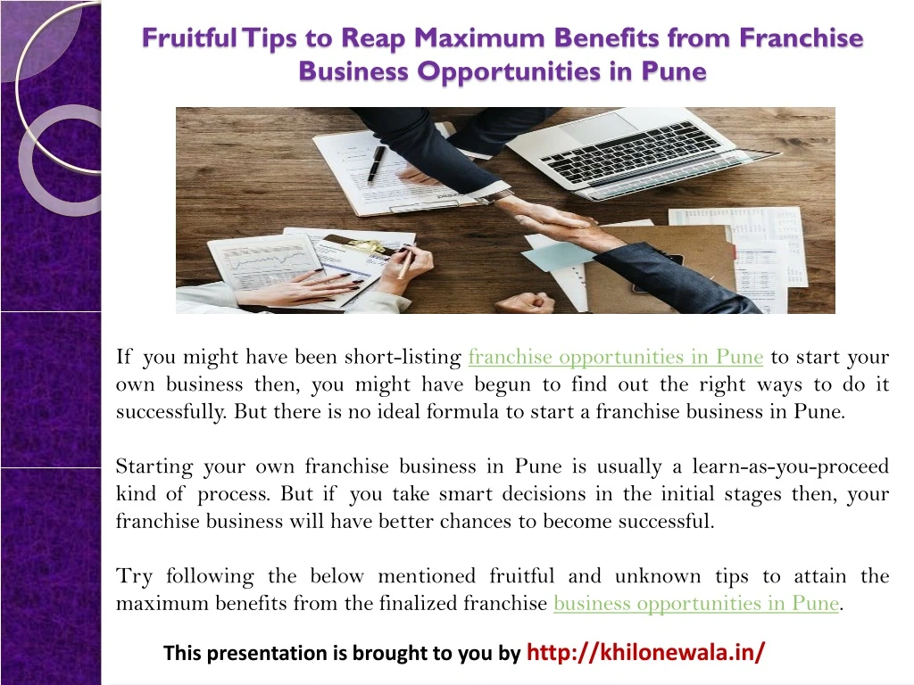 fruitful tips to reap maximum benefits from franchise business opportunities in pune