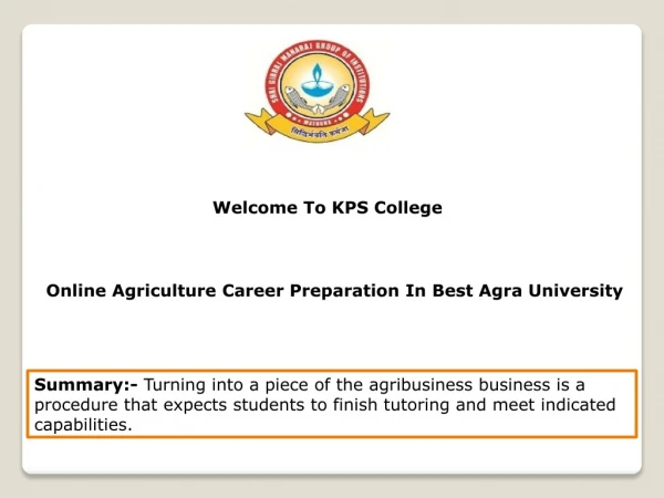Agra University Best Agriculture College
