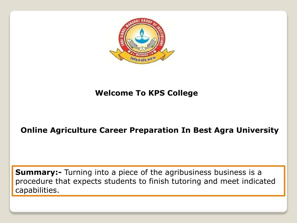 welcome to kps college