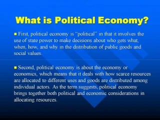 What is Political Economy - slide 1