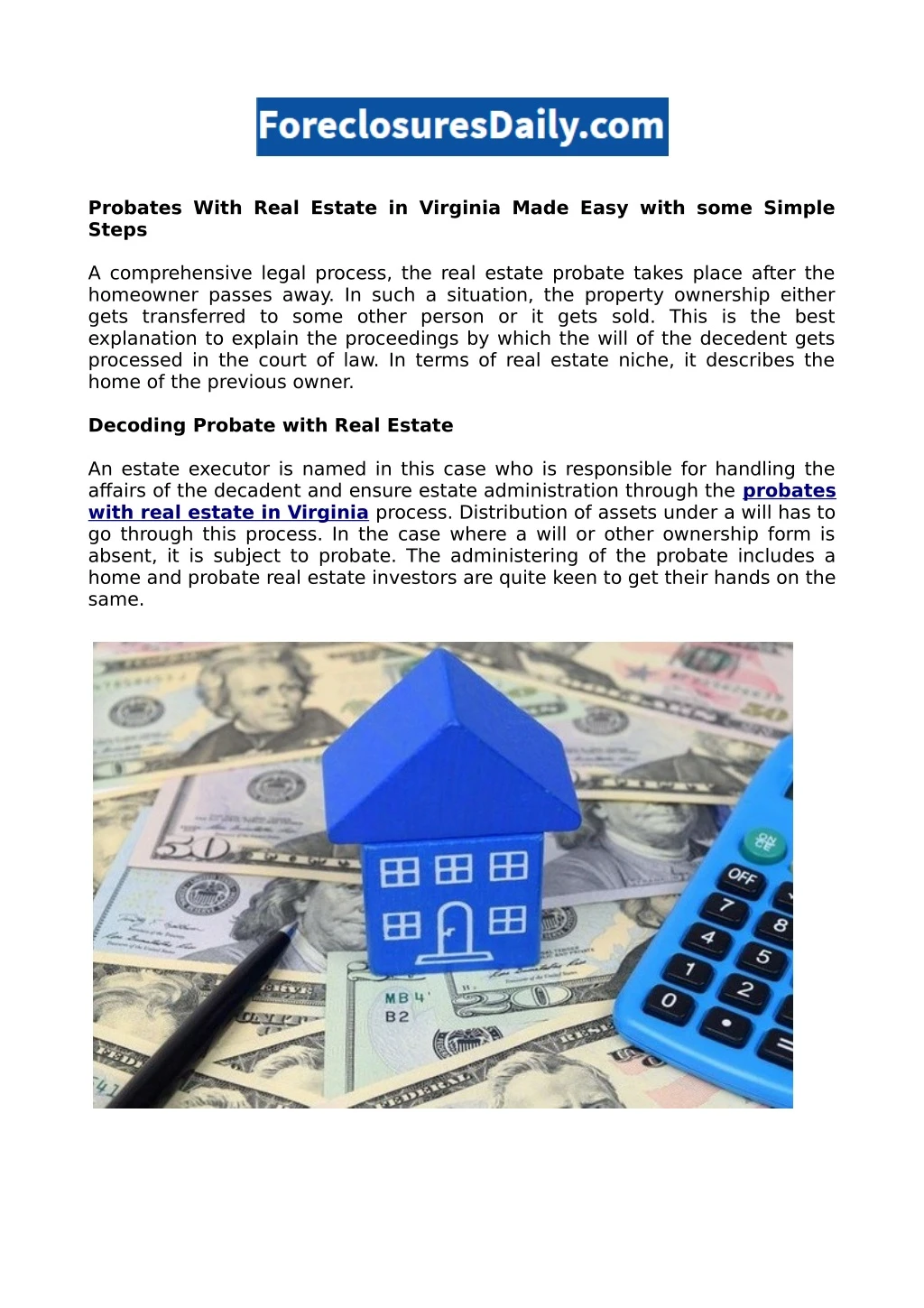 probates with real estate in virginia made easy