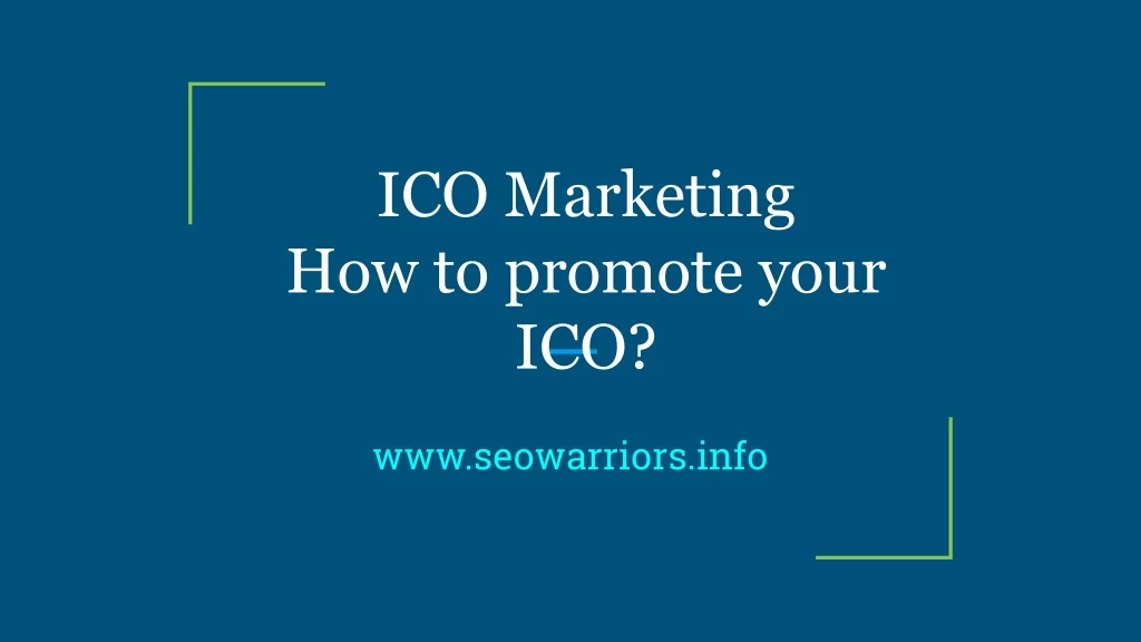 ico marketing how to promote your ico