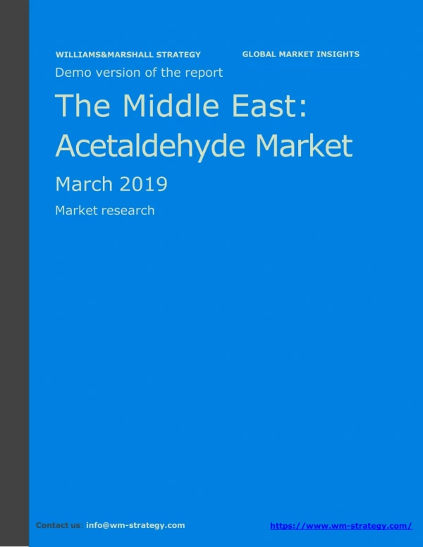 WMStrategy Demo Middle East Acetaldehyde Market March 2019