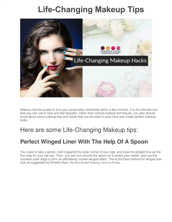 Life-Changing Makeup Tips