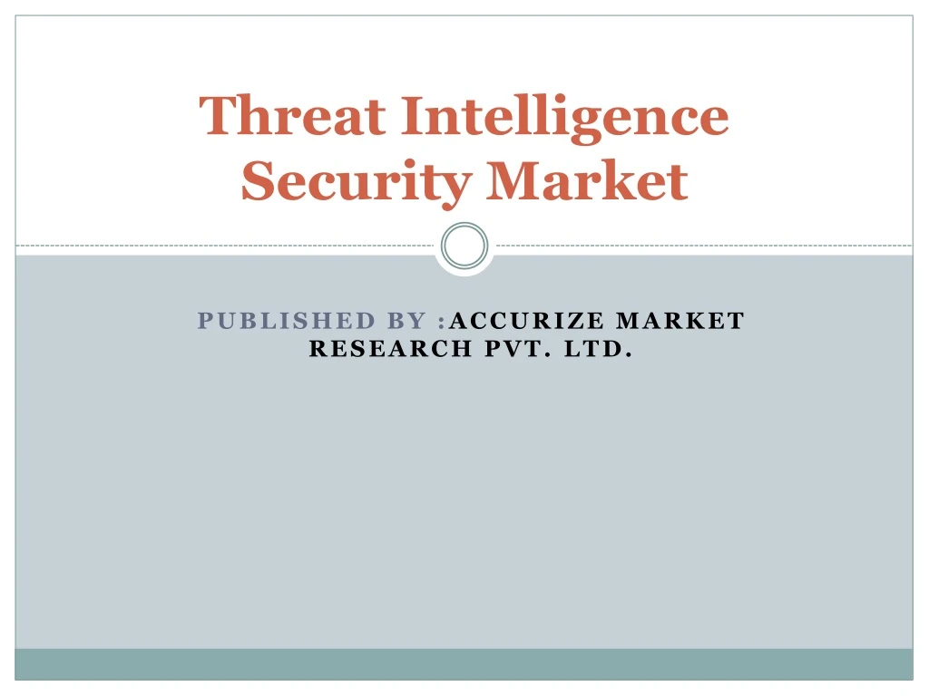 threat intelligence security market