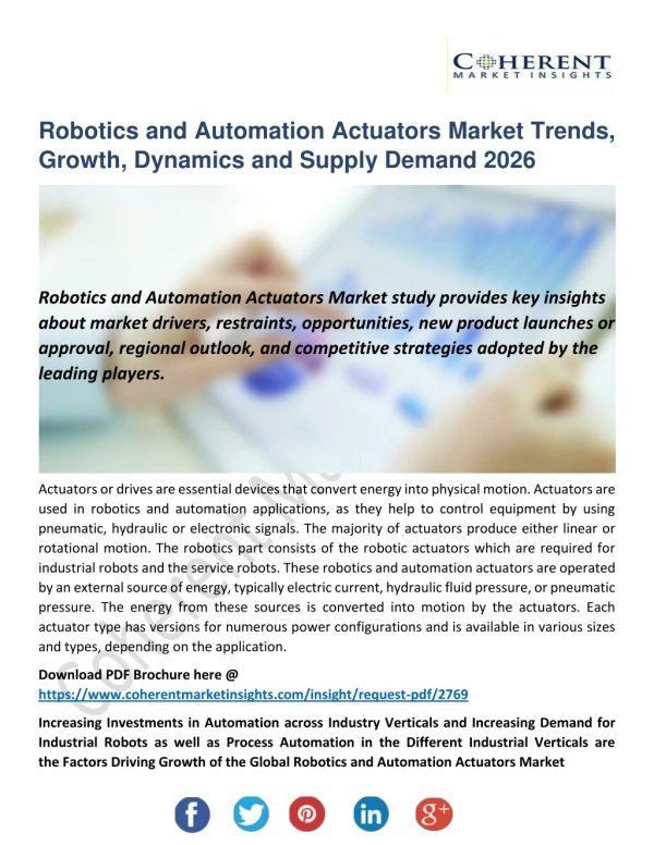 Robotics and Automation Actuators Market Enhancement in Various Sector 2018 to 2026