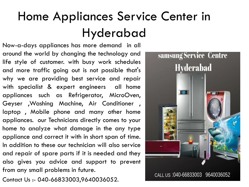 home appliances service center in hyderabad