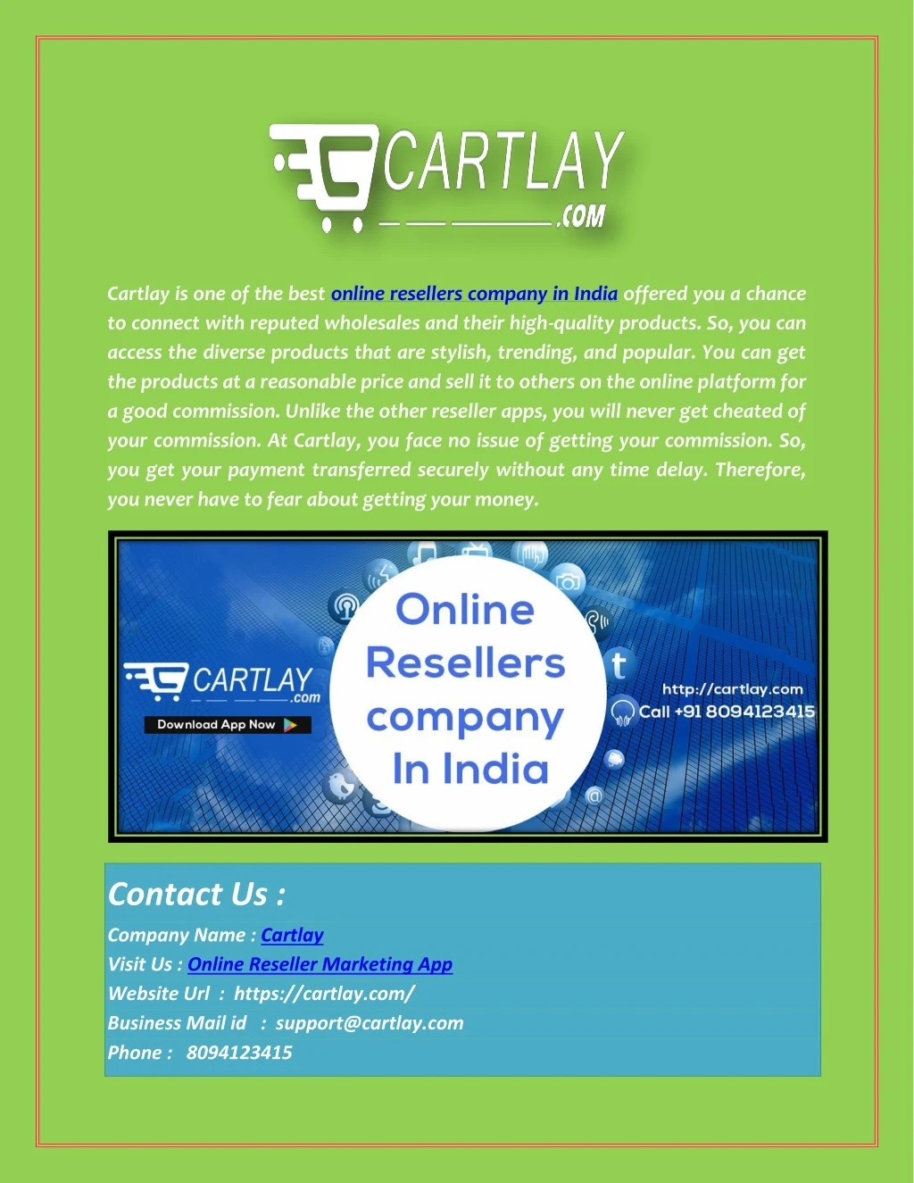 cartlay is one of the best online resellers