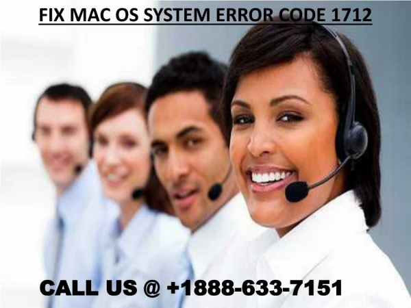 fix Mac OS System Error Code 1712