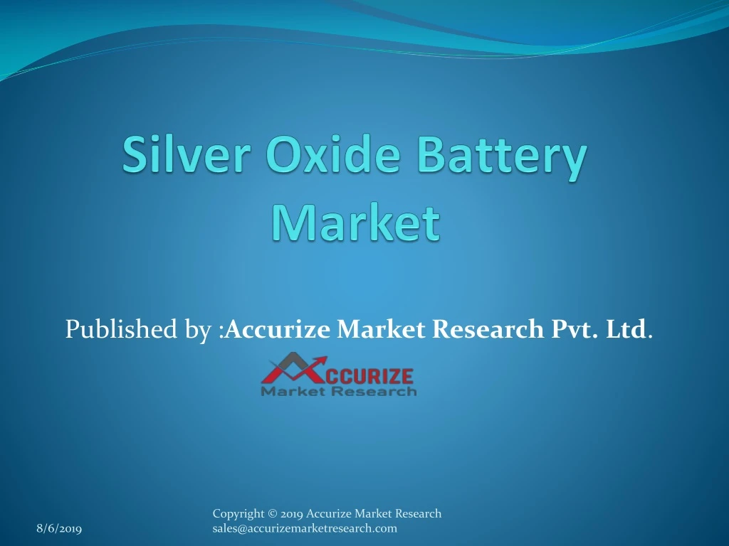 silver oxide battery market