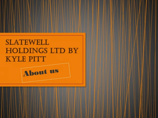 Slatewell holdings ltd by Kyle Pitt