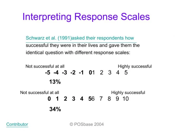 Interpreting Response Scales