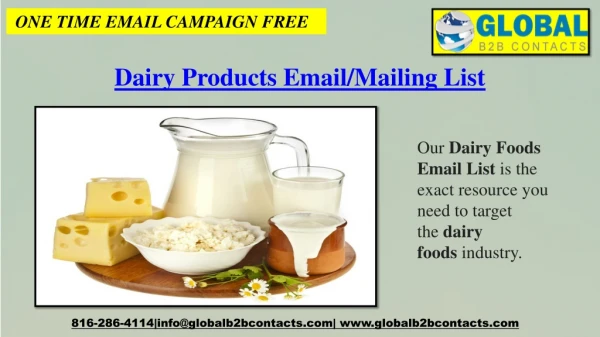 Dairy Products Email-Mailing List