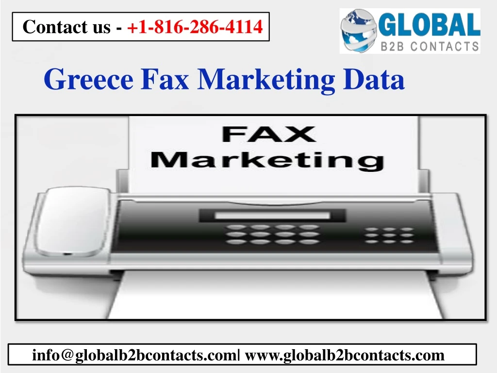 greece fax marketing data