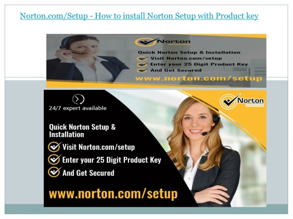 Norton.com/Setup - How to install Norton Setup with Product key