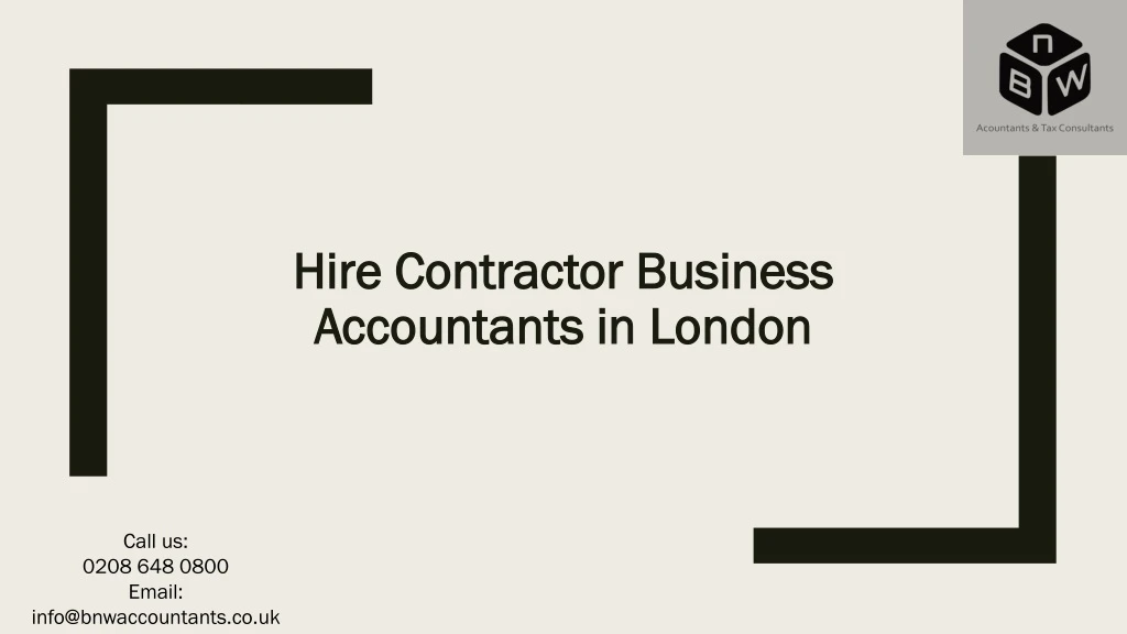 hire contractor business accountants in london