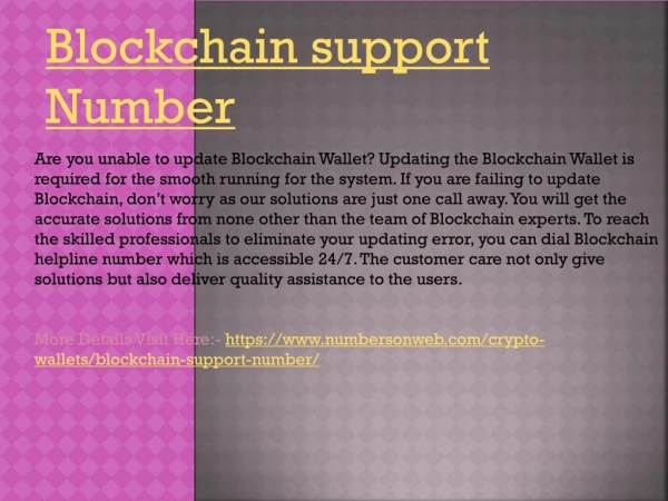 Blockchain Support Number 1[856) 558-9404] phone number