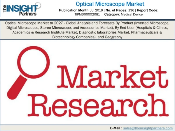 Optical Microscope Market is expected to grow over the Forecast 2019-2027 Due to Inverted microscope segment