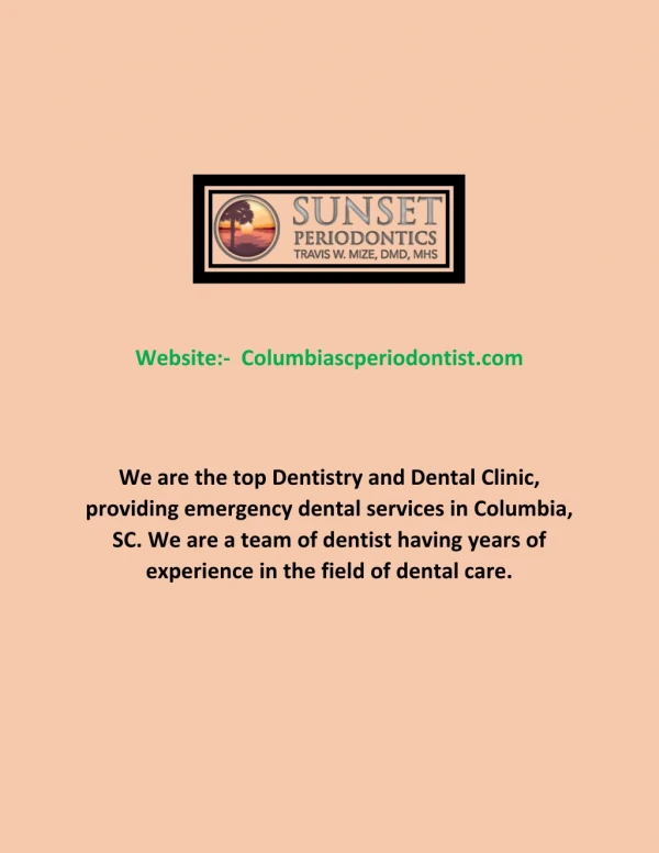 Find Expert Dentists in Columbia SC | Sunset Periodontics