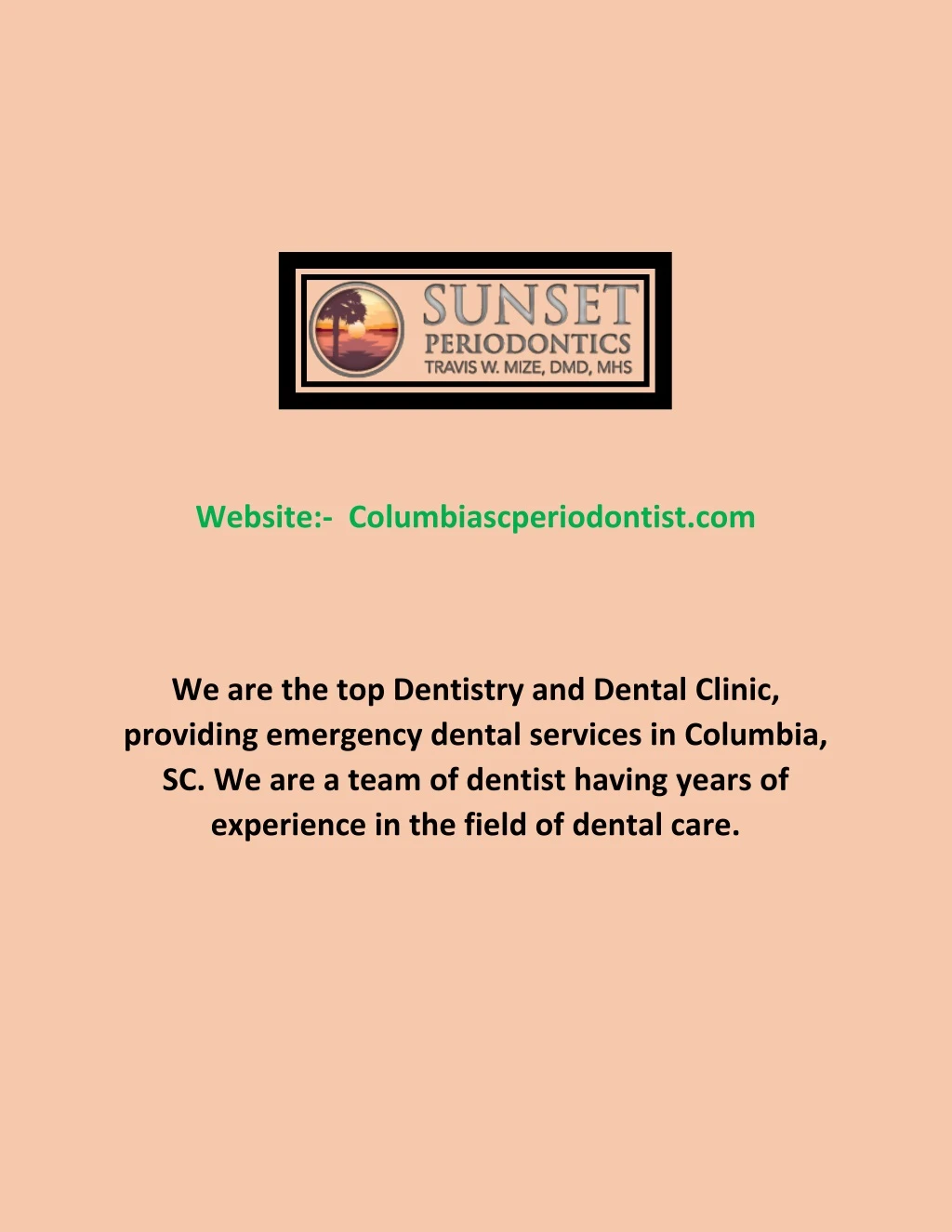 website columbiascperiodontist com