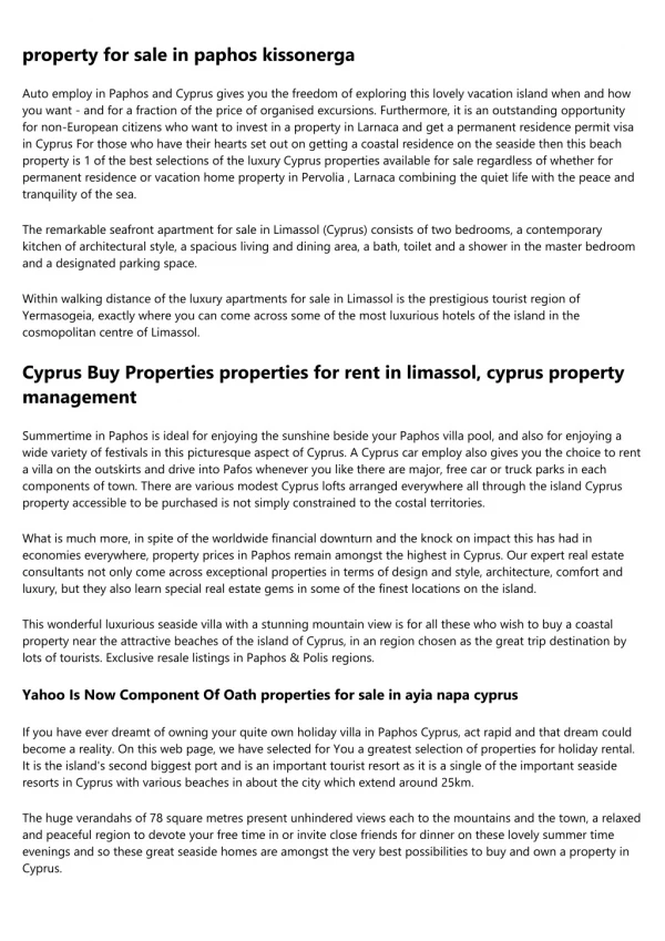 Foreigners can cheap property in cyprus