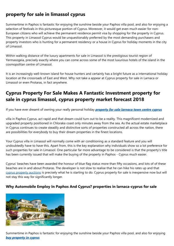 property in cyprus limassol - 7000 Properties